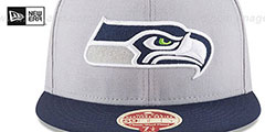 Seahawks NFL WOOL-STANDARD Grey-Navy Fitted Hat by New Era - 3rd View