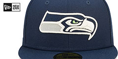 Seahawks SB XLVIII POP-SWEAT Navy-Sky Fitted Hat by New Era - 3rd View