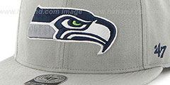 Seahawks SUPER-SHOT STRAPBACK Grey Hat by Twins 47 Brand - 3rd View