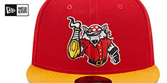 SeaWolves MILB MARVEL DEFENDERS Red-Gold Fitted Hat by New Era - 3rd View