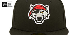 SeaWolves MILB ONFIELD HOME Black Fitted Hat by New Era - 3rd View