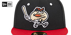 SeaWolves THEME NIGHT Black-Red Fitted Hat by New Era - 3rd View