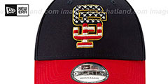 SF Giants 2019 JULY 4TH STARS N STRIPES STRAPBACK Hat by New Era - 3rd View