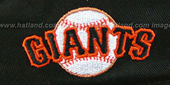 SF Giants 2T PAYDIRT SNAPBACK Black-Orange Adjustable Hat by New Era - 3rd View