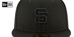 SF Giants BLACKOUT Fitted Hat by New Era - 3rd View