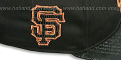 SF Giants JULIGUNK STRAPBACK Black-Copper Hat by Twins 47 Brand - 3rd View