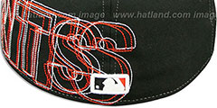 SF Giants WORD-WRAP Black Fitted Hat by New Era - 3rd View