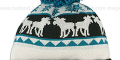 Sharks THE-MOOSER Knit Beanie Hat by New Era - 3rd View