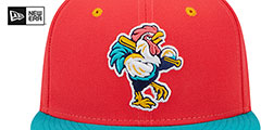 Shorebirds COPA SNAPBACK Red-Aqua Hat by New Era - 3rd View