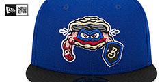 Shuckers MILB MARVEL DEFENDERS SIDE-PATCH Royal-Black Fitted Hat by New Era - 3rd View