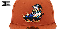 Sod Poodles THEME NIGHT Burnt Orange Fitted Hat by New Era - 3rd View