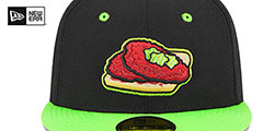 Sounds THEME NIGHT Black-Lime Fitted Hat by New Era - 3rd View