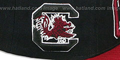 South Carolina LACROSSE SUPER-ARCH SNAPBACK Black-Burgundy Hat by Zephyr - 3rd View