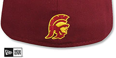 Southern Cal NCAA TEAM-BASIC Burgundy Fitted Hat by New Era - 3rd View