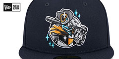 Space Cowboys MILB MARVEL DEFENDERS SIDE-PATCH Navy Fitted Hat by New Era - 3rd View