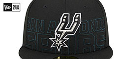 Spurs 2023 NBA DRAFT Black Fitted Hat by New Era - 3rd View