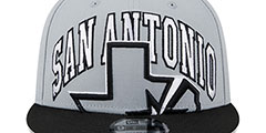 Spurs 2023 TIP OFF SNAPBACK Grey-Black Hat by New Era - 3rd View