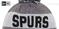 Spurs ARENA SPORT Black-Grey Knit Beanie Hat by New Era - 3rd View