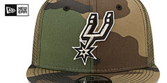 Spurs ARMY CAMO TRUCKER Hat by New Era - 3rd View