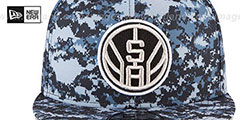 Spurs CITY-SERIES SNAPBACK Camo Hat by New Era - 3rd View