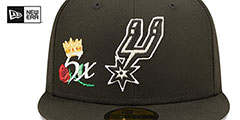 Spurs CROWN CHAMPS Black Fitted Hat by New Era - 3rd View