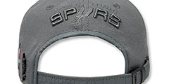 Spurs LOW-PRO BLACK METAL BADGE STRAPBACK Grey Hat by Pro Standard - 3rd View