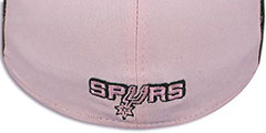 Spurs PINWHEEL Light Pink-Black Fitted Hat by New Era - 3rd View