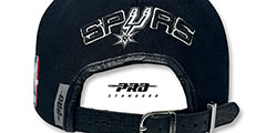 Spurs TEAM-BASIC STRAPBACK Black Hat by Pro Standard - 3rd View