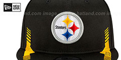 Steelers 2021 NFL SIDELINE HOME SNAPBACK Black Hat by New Era - 3rd View