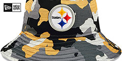 Steelers 2022 CAMO NFL TRAINING CAMP BUCKET Hat by New Era - 3rd View