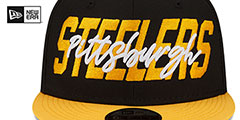 Steelers 2022 NFL DRAFT SNAPBACK Black-Gold Hat by New Era - 3rd View