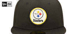 Steelers 2022 NFL THROWBACK SIDELINE Black Fitted Hat by New Era - 3rd View