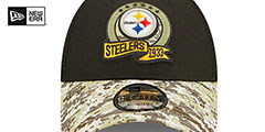 Steelers 2022 SALUTE-TO-SERVICE 940 SNAPBACK Black-Desert Hat by New Era - 3rd View