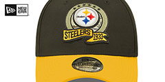 Steelers 2022 SALUTE-TO-SERVICE FLEX Black-Gold Hat by New Era - 3rd View