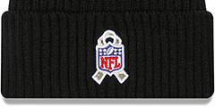 Steelers 2022 SALUTE-TO-SERVICE Knit Beanie Hat by New Era - 3rd View