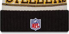 Steelers 2023 HISTORIC SIDELINE Knit Beanie Hat by New Era - 3rd View