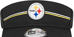 Steelers 2023 NFL TRAINING CAMP VISOR Black by New Era - 3rd View