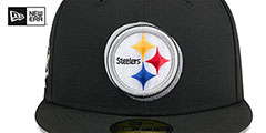 Steelers 2024 NFL DRAFT Black Fitted Hat by New Era - 3rd View