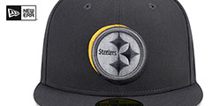 Steelers 2024 ONSTAGE NFL DRAFT Grey Fitted Hat by New Era - 3rd View