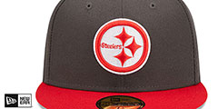 Steelers 2T COLOR PACK Charcoal-Red Fitted Hat by New Era - 3rd View