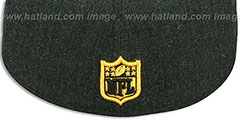 Steelers 2T-HEATHER ACTION Charcoal-Oatmeal Fitted Hat by New Era - 3rd View