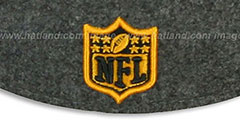 Steelers 2T NFL MELTON-BASIC Grey-Gold Fitted Hat by New Era - 3rd View