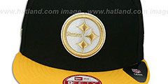 Steelers CHAMPS-HASH SNAPBACK Black-Gold Hat by New Era - 3rd View