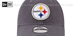 Steelers CORE-CLASSIC STRAPBACK Charcoal Hat by New Era - 3rd View