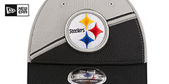 Steelers DASHMARK SIDELINE SNAPBACK Grey-Black Hat by New Era - 3rd View