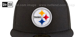 Steelers GILDED TURN Black Fitted Hat by New Era - 3rd View