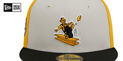 Steelers HISTORIC SIDELINE PINWHEEL Fitted Hat by New Era - 3rd View