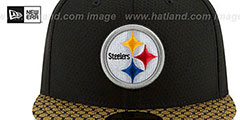 Steelers HONEYCOMB STADIUM Black Fitted Hat by New Era - 3rd View