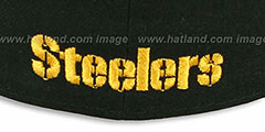 Steelers NFL 2T-TEAM-BASIC Black-Gold Fitted Hat by New Era - 3rd View