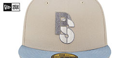 Steelers NFL CITY ORIGINALS Beige-Powder Fitted Hat by New Era - 3rd View